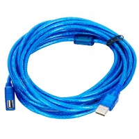 Удлинитель USB с ферритовым фильтром 5m синий