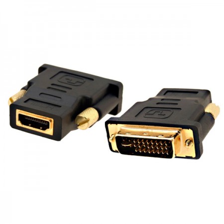 Переходник HDMI F/гнездо-DVI M/штекер черный