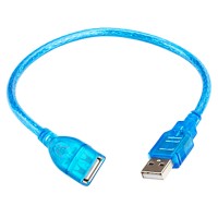 Удлинитель USB гнездо/штекер 0.3m синий
