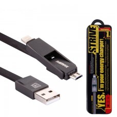 USB кабель Remax RC-042t 2in1 lightning-micro 1m черный