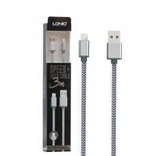 USB кабель LDNIO LS31 lightning 3m серебристый