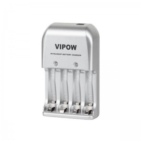 Зарядное устройство 3в1 Vipow (BAT1142) 4xAA/AAA (сеть, авто, USB)