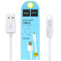 USB кабель Hoco X1 ″Rapid″ micro USB 2m белый