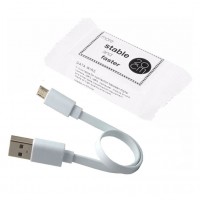 Кабель USB - Micro (плоский шнур) 0.2m белый