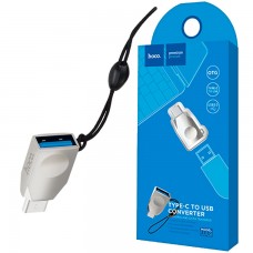 Переходник HOCO UA9 USB OTG - Type-C серебристый