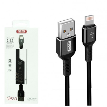 Кабель USB - Lightning XO NB30 1m черный
