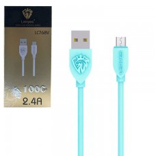 Кабель USB - Micro Lenyes LC768v 1m голубой