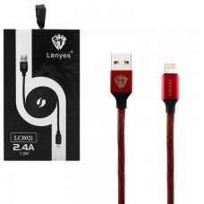 Кабель USB - Lightning Lenyes LC802i 1m красный
