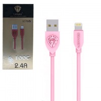 Кабель USB - Lightning Lenyes LC768i 1m розовый