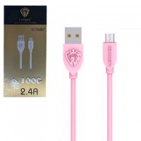 Кабель USB - Micro Lenyes LC768v 1m розовый