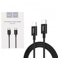 USB кабель Hoco X23 ″Skilled″ Type-C to Type-C 3A/1m черный