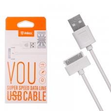 USB кабель inkax CK-13 Apple 30pin белый