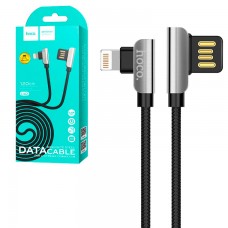 USB кабель Hoco U42 ″Exquisite steel″ lightning 1,2m черный