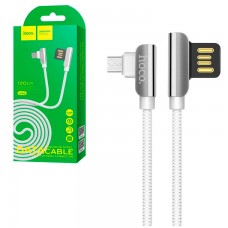 USB кабель Hoco U42 ″Exquisite steel″ micro USB 1,2m белый