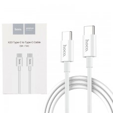 USB кабель Hoco X23 ″Skilled″ Type-C to Type-C 3A/1m белый
