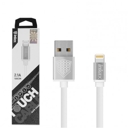 USB кабель inkax CK-09 Lightning 1м серебристый