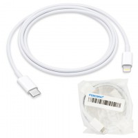 USB кабель Foxconn (MQGJ2ZM/A) Type-C to Lightning original тех.пак. белый