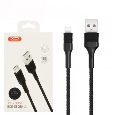 USB Кабель XO NB51 micro USB 1m черный