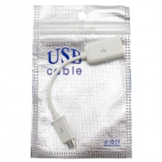 Переходник USB OTG - Micro USB белый