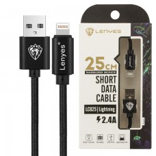 USB Кабель Lenyes LC825 Lightning 0.25m черный