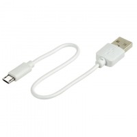 USB Кабель 0.2m micro USB без упаковки белый