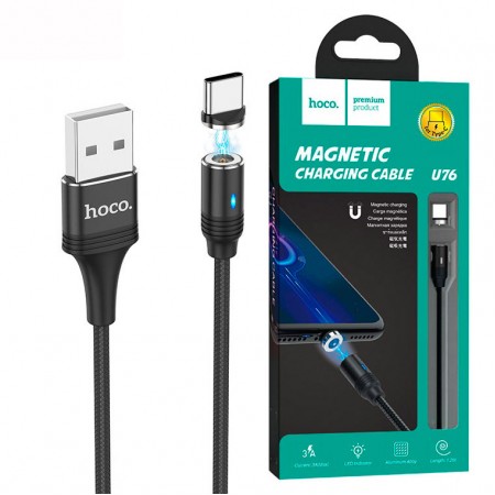 USB Кабель Hoco U76 ″Fresh magnetic″Type-C 1.2М черный