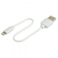 USB Кабель 0.2m Lightning без упаковки белый