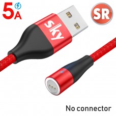 Магнитный кабель SKY (AM60) без коннектора (SR 5A-201) для зарядки и передачи данных (100 см) Red