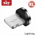 Магнитный кабель SKY apple-lightning (L) для зарядки (100 см) Black