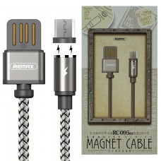 USB кабель Remax RC-095m Magnetic Gravity micro USB серый