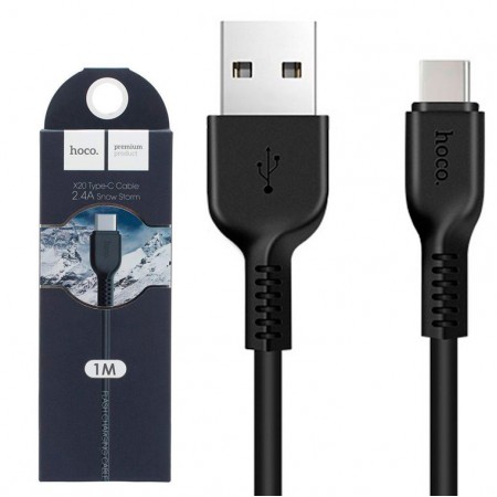USB кабель Hoco X20 "Flash" Type-C 1m черный