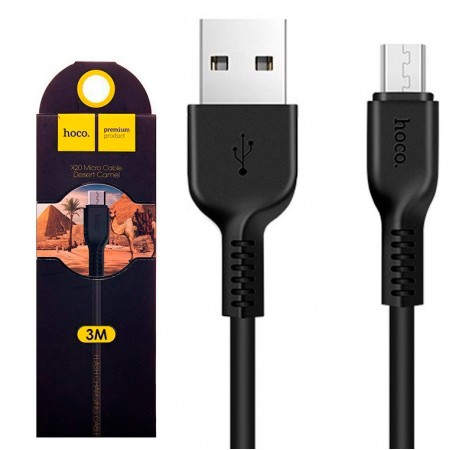 USB кабель Hoco X20 "Flash" micro USB 3m черный