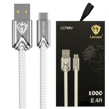 USB Кабель Lenyes LC788v micro USB белый