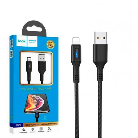 USB кабель Hoco U79 "Admirable Smart Power" Lightning 1.2m черный