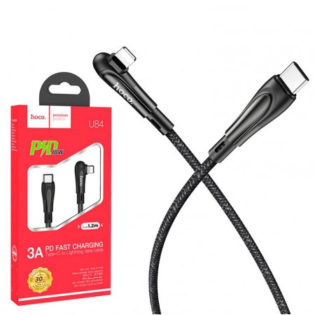 USB кабель Hoco U84 "Rally PD" Type-C to Lightning 1.2m черный