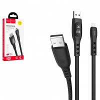 USB кабель Hoco S6 ″Sentinel″ micro USB с таймером и дисплеем 1.2m черный