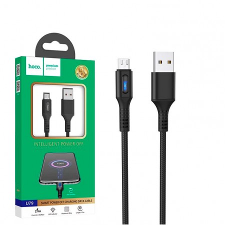USB кабель Hoco U79 "Admirable Smart Power" micro USB 1.2m черный