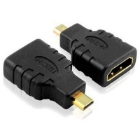 Переходник HDMI F/гнездо-HDMI micro M/штекер черный
