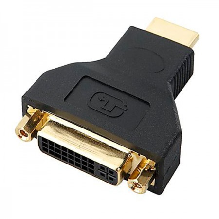 Переходник HDMI штекер-DVI гнездо черный