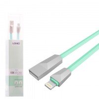 USB кабель LDNIO LS26 lightning 1m зеленый