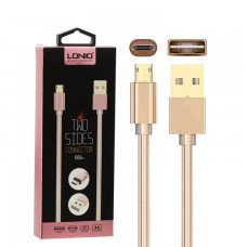 USB кабель LDNIO LS24 micro USB 1m золотистый