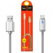 USB кабель Hoco UPL12 ″Light″ Type-C 1.2m серебристый