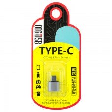 Переходник ″Metal Short″ USB OTG - Type-C RT-OT06 серебристый