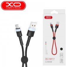 USB кабель XO NB117 micro USB 0.25m черный
