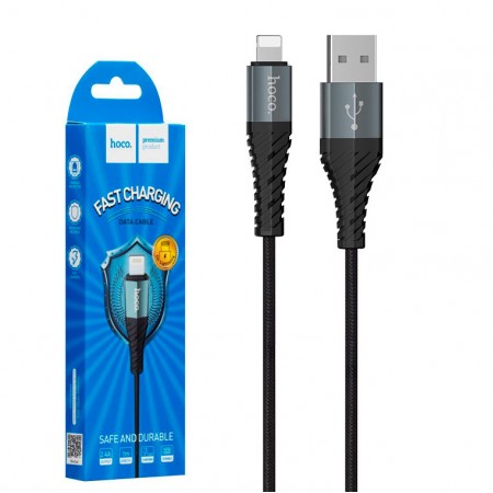 USB кабель Hoco X38 "Cool” Lightning 1m черный