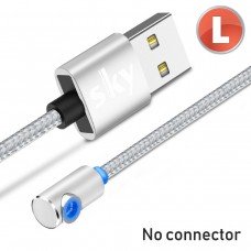 Магнитный кабель SKY без коннектора (L) для зарядки (100 см) Silver