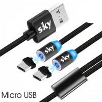 Кабель магнитный USB SKY (R DUAL-line) Micro USB (120 см) Black
