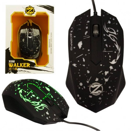 Мышь игровая Zornwee XG68 Walker с подсветкой черная