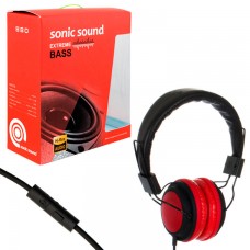 Наушники с микрофоном Sonic Sound E110 красные