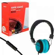 Наушники с микрофоном Sonic Sound E110 голубые